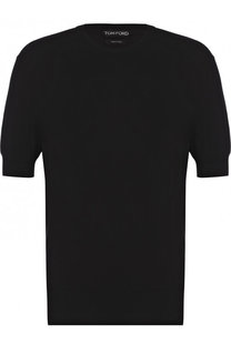 Хлопковый джемпер тонкой вязки с короткими рукавами Tom Ford
