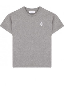 Хлопковая футболка с вышивкой Marcelo Burlon Kids of Milan