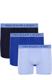 Комплект из трех хлопковых боксеров с широкой резинкой Ralph Lauren