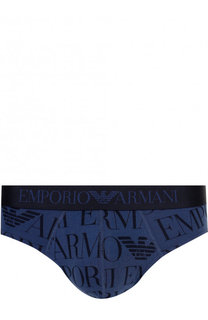 Хлопковые брифы с широкой резинкой Emporio Armani