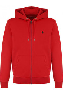 Хлопковая толстовка на молнии с капюшоном Polo Ralph Lauren