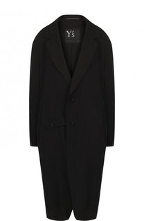 Однотонное хлопковое пальто свободного кроя Yohji Yamamoto
