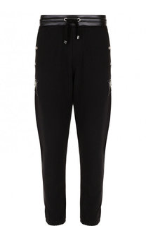 Хлопковые джоггеры с отделкой Just Cavalli