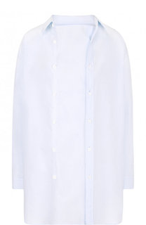 Однотонная хлопковая блуза свободного кроя Yohji Yamamoto