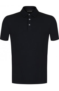 Поло из вискозы с короткими рукавами Emporio Armani