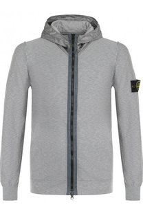 Хлопковый кардиган на молнии с капюшоном Stone Island