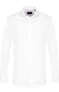 Хлопковая вечерняя сорочка с воротником кент Emporio Armani