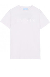 Хлопковая футболка с логотипом бренда Lanvin
