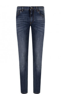 Джинсы прямого кроя с потертостями Dolce &amp; Gabbana