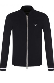 Бомбер на молнии с логотипом бренда Emporio Armani
