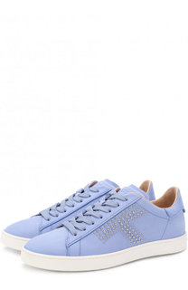 Кожаные кеды с заклепками на шнуровке Tod’s Tods