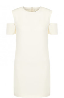 Однотонное мини-платье с разрезами на плечах Helmut Lang