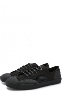 Текстильные кеды на шнуровке Lanvin