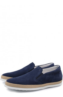 Замшевые слипоны с отделкой Tod’s Tods