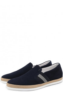 Замшевые слипоны с отделкой Tod’s Tods