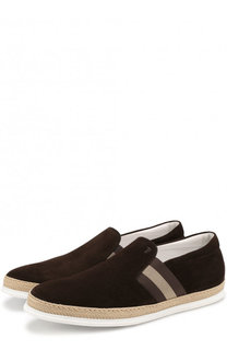 Замшевые слипоны с отделкой Tod’s Tods