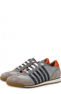 Комбинированные кроссовки New Runner на шнуровке Dsquared2