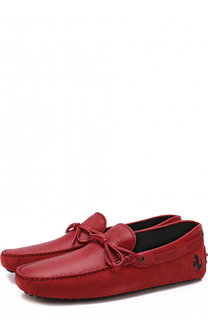 Замшевые мокасины с кожаной отделкой Tod’s Tods