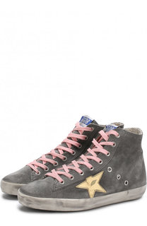 Высокие замшевые кеды Francy с аппликацией Golden Goose Deluxe Brand