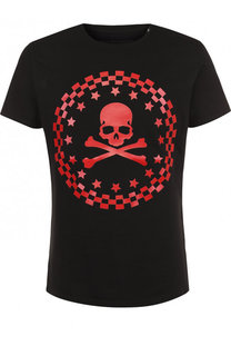 Хлопковая футболка с отделкой Philipp Plein