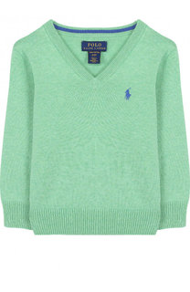 Хлопковый пуловер с V-образным вырезом Polo Ralph Lauren