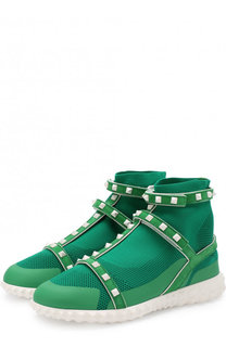 Высокие текстильные кроссовки Valentino Garavani Free Rockstud Valentino