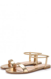 Сандалии Jaime из металлизированной кожи Gianvito Rossi