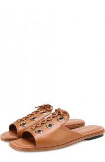 Кожаные сабо с люверсами на шнуровке Tod’s Tods