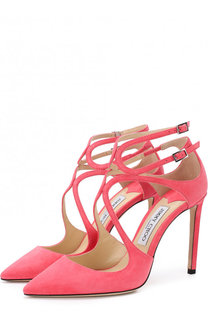 Замшевые туфли Lancer 100 на шпильке Jimmy Choo