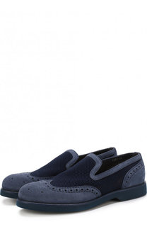 Комбинированные лоферы с брогированием Doucals