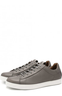 Кожаные кеды David на шнуровке Gianvito Rossi