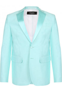 Однобортный вечерний пиджак из смеси хлопка и шелка Dsquared2