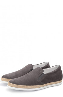 Замшевые слипоны с отделкой Tod’s Tods
