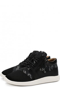 Текстильные кроссовки Runner на шнуровке Giuseppe Zanotti Design
