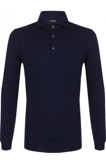 Хлопковое поло с длинными рукавами Kiton