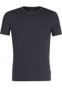 Футболка из вискозы с круглым вырезом Emporio Armani