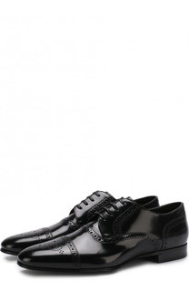 Кожаные дерби Cameron с брогированием Dolce &amp; Gabbana