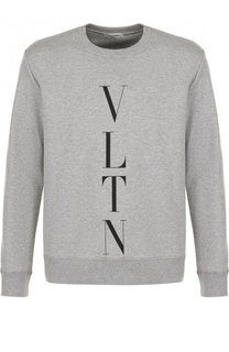 Хлопковый свитшот с логотипом бренда Valentino