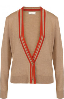 Шерстяной кардиган с глубоким V-образным вырезом Dries Van Noten