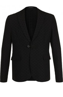 Однобортный шерстяной пиджак Emporio Armani