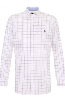 Хлопковая рубашка с воротником button down Polo Ralph Lauren