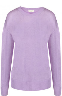 Однотонный вязаный пуловер с круглым вырезом Dries Van Noten