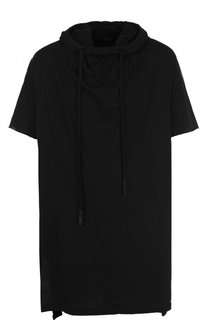 Удлиненная хлопковая футболка с капюшоном Lost&Found Lost&Found