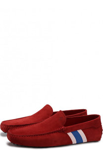 Замшевые мокасины с контрастной отделкой Tod’s Tods