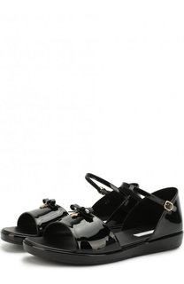 Лаковые сандалии с бантом Dolce &amp; Gabbana