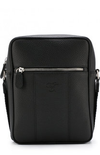 Кожаная сумка-планшет с внешним карманом на молнии Canali
