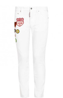 Джинсы прямого кроя с нашивками Dsquared2