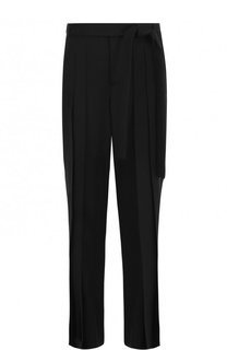 Однотонные широкие брюки из шерсти Saint Laurent