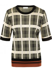 Вязаный топ из вискозы в клетку Dries Van Noten