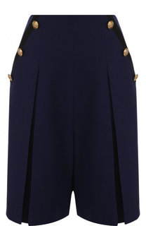 Шерстяные шорты с карманами и стрелками Lanvin